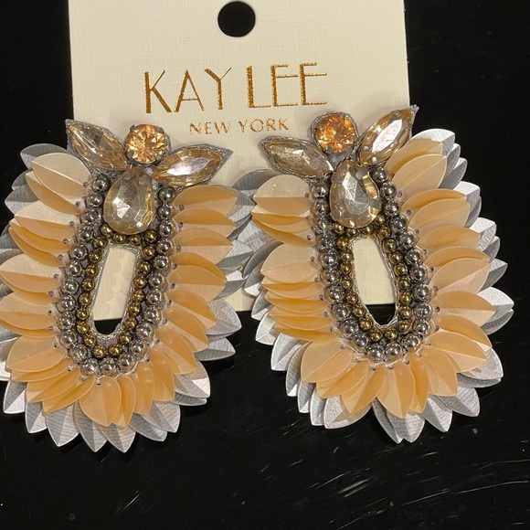 Kay Lee New York Jewelry - Gold and Silver Petal Earrings